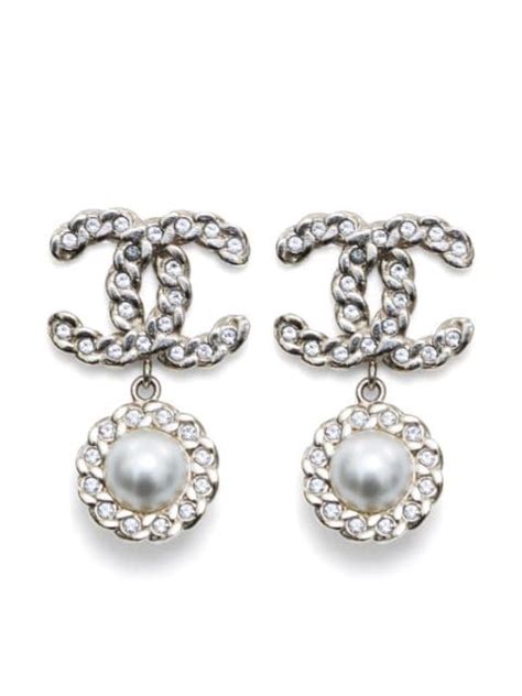 chanel blue earrings|pre owned chanel earrings.